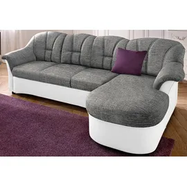 DOMO collection Ecksofa »Flores Schlafsofa, B/T/H: 233/142/86 cm, L-Form« wahlweise mit Bettfunktion, wahlweise mit Federkern, auch in Leder weiß