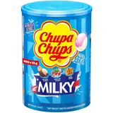 Chupa-Chups Lutscher Milky Schlemmerlutscher, Kakao-Vanille, Erdbeer-Sahne, & Karamell, 100 Stück