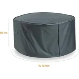 Lumaland Abdeckung für Gartentisch 127 x 66 cm robuste Schutzhülle für Gartenmöbel Oxford 600D 280 g/m2 Wasserdicht Witterungsbeständig Winterfest in Grün/Grau