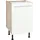 OPTIFIT Unterschrank OPTIFIT "Bern", weiß (weiß hochglanz, akaziefarben), B:50cm H:87cm T:58,4cm, Schränke, Unterschrank, 50 cm breit, mit 1 Tür mit höhenverstellbaren Füßen, mit Metallgriff