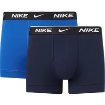 Nike Herren Everyday Cotton Stretch Trunks 2Pk, obsidian/game royal L