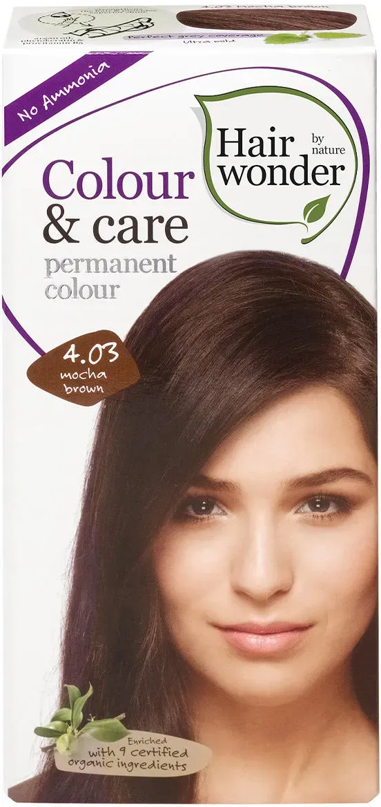 Hairwonder Colour & Care permanent colour 4.03 mocha brown 100 ml