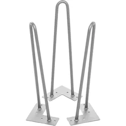 Tischgestell HAIRPIN, doppelt, 410 mm, grau-silber