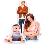 Ferocity Personalisiertes 3D Person Menschenform Kissen FOTOGESCHENK mit eigenem Foto Foto-Kissen mit Deinem Foto Bedrucken Zum Jahrestag, Geburtstag, Valentinstag (mit Füllung) 3D Körper [091]