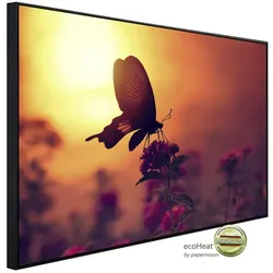 papermoon Infrarotheizung »EcoHeat - Schmetterling auf Blume«, Matt-Effekt - bunt