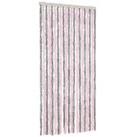 VidaXL Fliegenvorhang Silbergrau und Rosa 90x220 cm Chenille