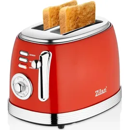 Zilan 60er Jahre Retro 2 Scheiben Doppelschlitz Toaster 850 Watt