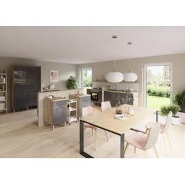 OPTIFIT Küchenzeile Lilly 210 cm schwarz