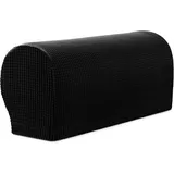 4 Stück Armlehnenbezüge, Wasserdichte Sesselbezüge, Stretch-polyester-sofa-armlehnenbezüge, Spandex-schonbezug Für Wohnzimmer-relaxsofa (schwarz)