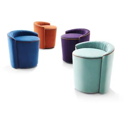 Cruise Hocker mit niedriger Lehne Blau