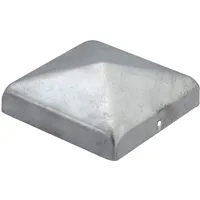 Pfostenkappen Zaunkappe Abdeckkappe Pyramide verzinkt 71 x 71 mm (12)