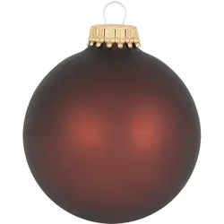 Weihnachtsbaumkugel KREBS GLAS LAUSCHA "CBK83313, Weihnachtsdeko, Christbaumschmuck, Christbaumkugeln Glas", braun, Ø:6,7cm, Glas, Weihnachtsbaumkugeln, Weihnachtsbaumkugeln