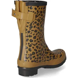 rajn Damen Gummistiefel LEOPARD Beige Synthetik, Größe:41, Farbauswahl:braun-Kombi - 41