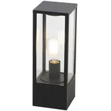 QAZQA Außenleuchte Aluminium 40 cm E27 1 Stück schwarz