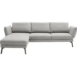 Schöner Wohnen SCHÖNER WOHNEN-Kollektion Ecksofa Spin, Multifunktionssofa, bequem und hochwertig verarbeitet, L-Form, Drehsitz-Funktion, USB-Anschluss, Armlehnfunktion, Rückenverstellung silberfarben