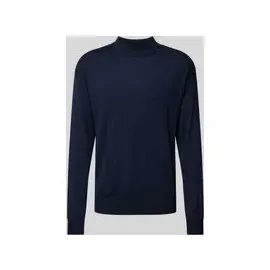 Scotch & Soda Regular Fit Strickpullover mit Woll-Anteil Modell 'CORE', Dunkelblau, M