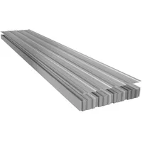Juskys Profilblech 12er Set 129x45 cm 0,23 mm verzinkter Stahl grau