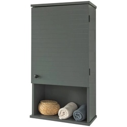 SoBuy Hängeschrank BZR25 mit einer Tür und einem Fach Wandschrank Küchenschrank Medizinschrank grau