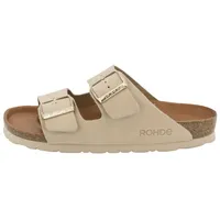 ROHDE Alba Pantolette (1-tlg) Pantoletten - Verstellbare Schnallen, Ergonomisch geformtes Fußbett braun 36 EU