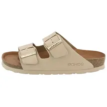 ROHDE Alba Pantolette (1-tlg) Pantoletten - Verstellbare Schnallen, Ergonomisch geformtes Fußbett braun 36 EU