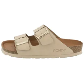ROHDE Alba Pantolette (1-tlg) Pantoletten - Verstellbare Schnallen, Ergonomisch geformtes Fußbett braun 36 EU