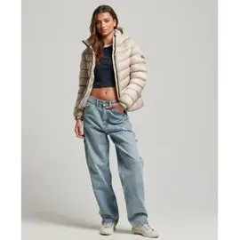 Superdry Damen. Fuji Steppjacke mit Kapuze Pelikan beige 44 - 44