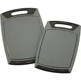 STONELINE Schneidebrett-Set Kunststoff 2-tlg. 42 x 25 cm / 36 x 22 cm Grau/Schwarz