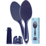 Sunivaca Hornhautentferner, 2 in 1 Grobe und feine Nano Glas Hornhaut Entfernen Fuß (Blau)