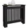 ECD Germany Heizkörperverkleidung Landhausstil 78x19x82 cm Schwarz