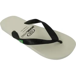 Schwarze und weiße Unisex-Strand-Flip-Flops mit rutschfester Sohle 34