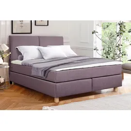 Home Affaire Boxspringbett »Nele« inkl. Topper im schlichtem Design rosa