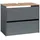 Vicco Waschbeckenunterschrank Viktor 2 Schubladen 80,2 x 65 x 45,5 cm Anthrazit/Goldkraft Eiche