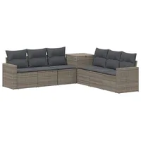 vidaXL Sofa Set 7-tlg. grau/dunkelgrau