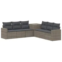 vidaXL Sofa Set 7-tlg. grau/dunkelgrau