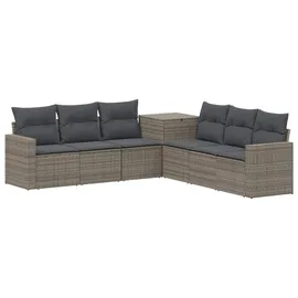 vidaXL Sofa Set 7-tlg. grau/dunkelgrau