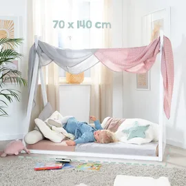 roba Kinderbett Tipibett 70 x 140 cm Holz weiß
