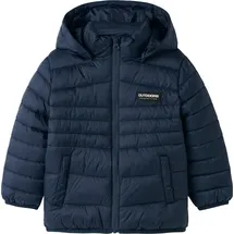 NAME IT Wattierte Kapuzenjacke mit Fronttaschen Größe: - Dunkelblau