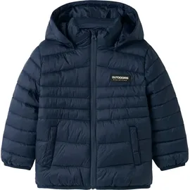 NAME IT Wattierte Kapuzenjacke mit Fronttaschen Größe: - Dunkelblau