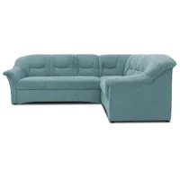 Mid.you Ecksofa, Petrol, Textil, Uni, 5-Sitzer, L-Form, 240x190 cm, Made in EU, FSC Mix, Schlafen auf Sitzhöhe, Rücken echt, Armteil links, rechts, Wohnzimmer, Sofas & Couches, Wohnlandschaften, Ecksofas