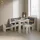 livinity® Eckbankgruppe Tiberio Weiß, 150 x 120 cm mit Tisch
