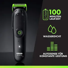 Gillette Labs Body + Intimate Trimmer i5, Multigroomer, Schwarz
