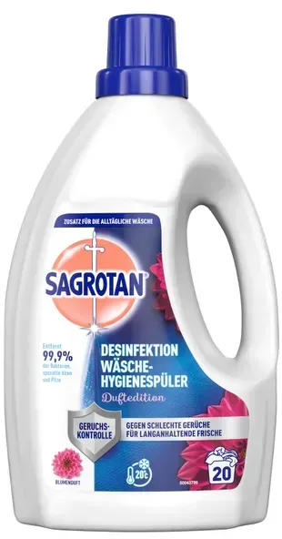 Sagrotan Wäsche Frisch 1,5 L Hygienespüler beseitigt mehr als 99,9 % der Bakterien, Pilze und Viren