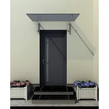 Buylando Vordach 120 x 131 x 90 cm grau