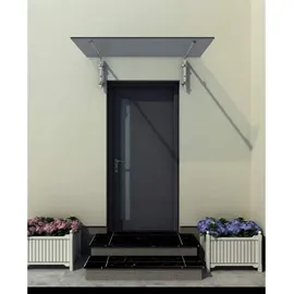 Buylando Vordach 120 x 131 x 90 cm grau