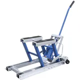 HOARLICN Motorradhebebühne, Hydraulisch Hebebühne Motorradheber Bühne Hebebühne ATV Quad Lifter Bühne Lift Scherenheber Klapp Ständer Für Motorräder Fahrräder, Geländewagen, Blau