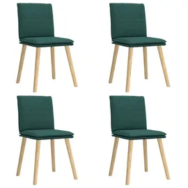 vidaXL Esszimmerstuhl Stoff dunkelgrün 4er Set