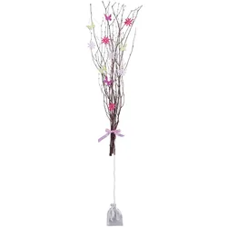 Dekor LED Frühlingszweige - Blumen/Schmetterlinge