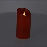 Lumineo LED Kerze Ø 7,5 cm rot