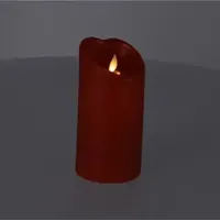 Lumineo LED Kerze Ø 7,5 cm rot