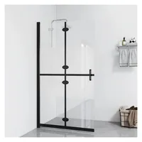 vidaXL Faltbare begehbare Duschwand Halbmattiertes ESG-Glas 80x190 cm